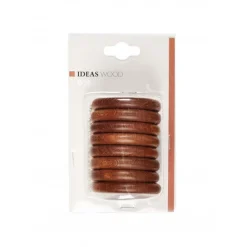 LINEA IDEAS WOOD - SET 8 ANELLI PER TENDA IN LEGNO COLORE CEDRO : vendita online LINEA IDEAS WOOD - SET 8 ANELLI PER TENDA IN LEGNO COLORE CEDRO in offerta