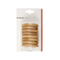 LINEA IDEAS WOOD - SET 8 ANELLI PER TENDA IN LEGNO COLORE FAGGIO: vendita online LINEA IDEAS WOOD - SET 8 ANELLI PER TENDA IN LEGNO COLORE FAGGIO in offerta