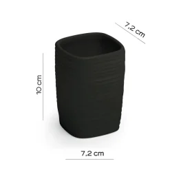 LINEA KELLY - BICCHIERE PORTASPAZZOLINI NERO