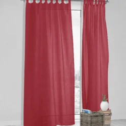 LINEA LIZA - TENDA CON PASSANTI IN POLIESTERE 140X280CM BORDEAUX: vendita online LINEA LIZA - TENDA CON PASSANTI IN POLIESTERE 140X280CM BORDEAUX in offerta