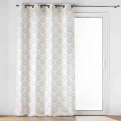 LINEA MAJESTIA - TENDA CON OCCHIELLI IN POLIESTERE 140X280 BIANCO CON DECORO: vendita online LINEA MAJESTIA - TENDA CON OCCHIELLI IN POLIESTERE 140X280 BIANCO CON DECORO in offerta