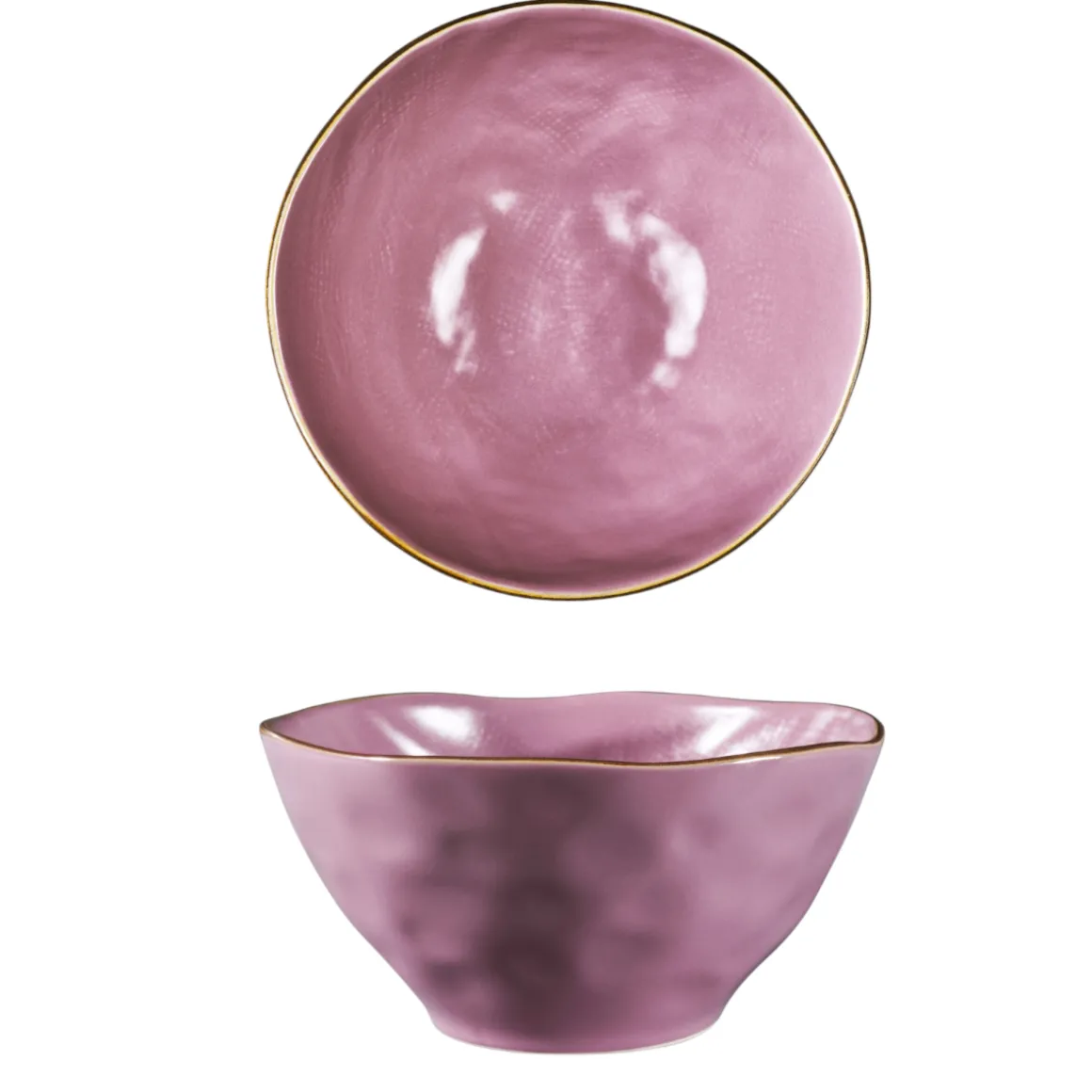 LINEA MEDITERRANEO - INSALATIERA ROSA IN GRES DIAM 17CM H 8CM