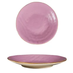 LINEA MEDITERRANEO - PIATTO DESSERT ROSA IN GRES DIAM 20CM H 3CM