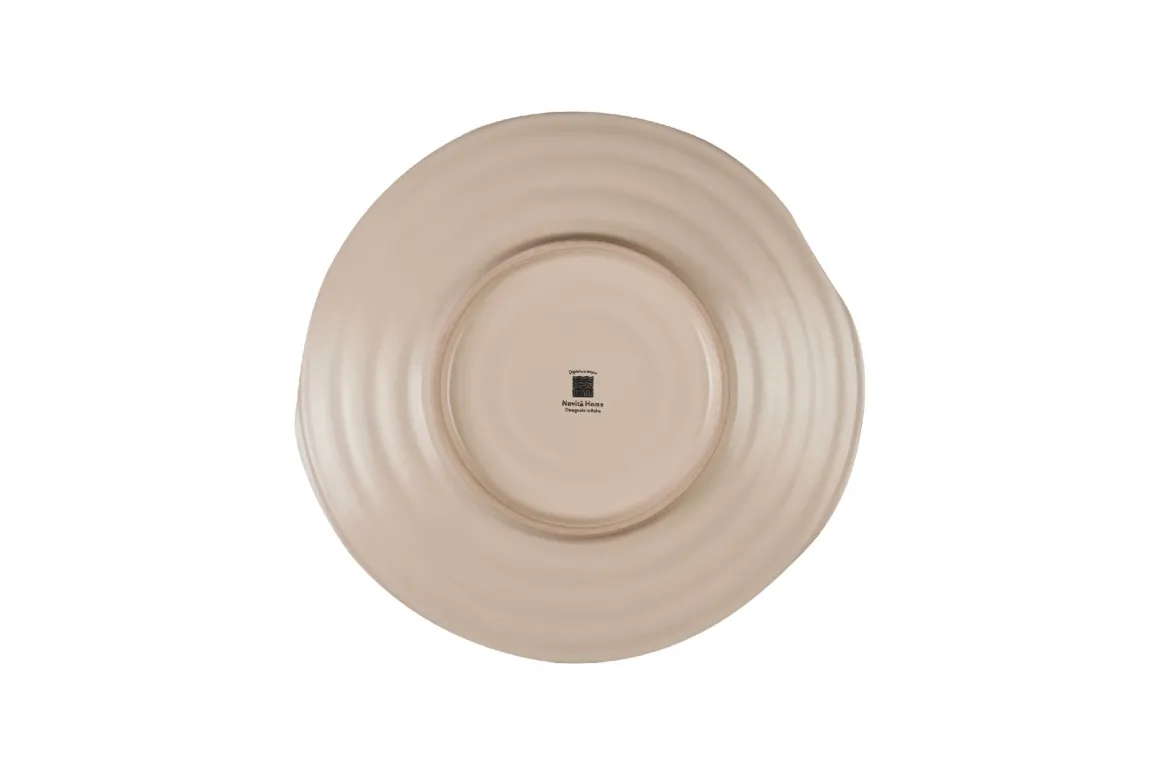 LINEA MEDITERRANEO - PIATTO DESSERT VERDE SCURO IN GRES DIAM 20CM H 3CM