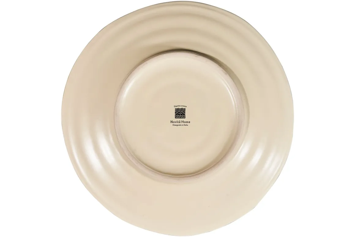 LINEA MEDITERRANEO - PIATTO FONDO TURCHESE IN GRES DIAM 24CM H 6CM