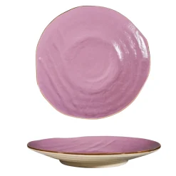 LINEA MEDITERRANEO - PIATTO PIANO ROSA IN GRES DIAM 28CM H 4CM