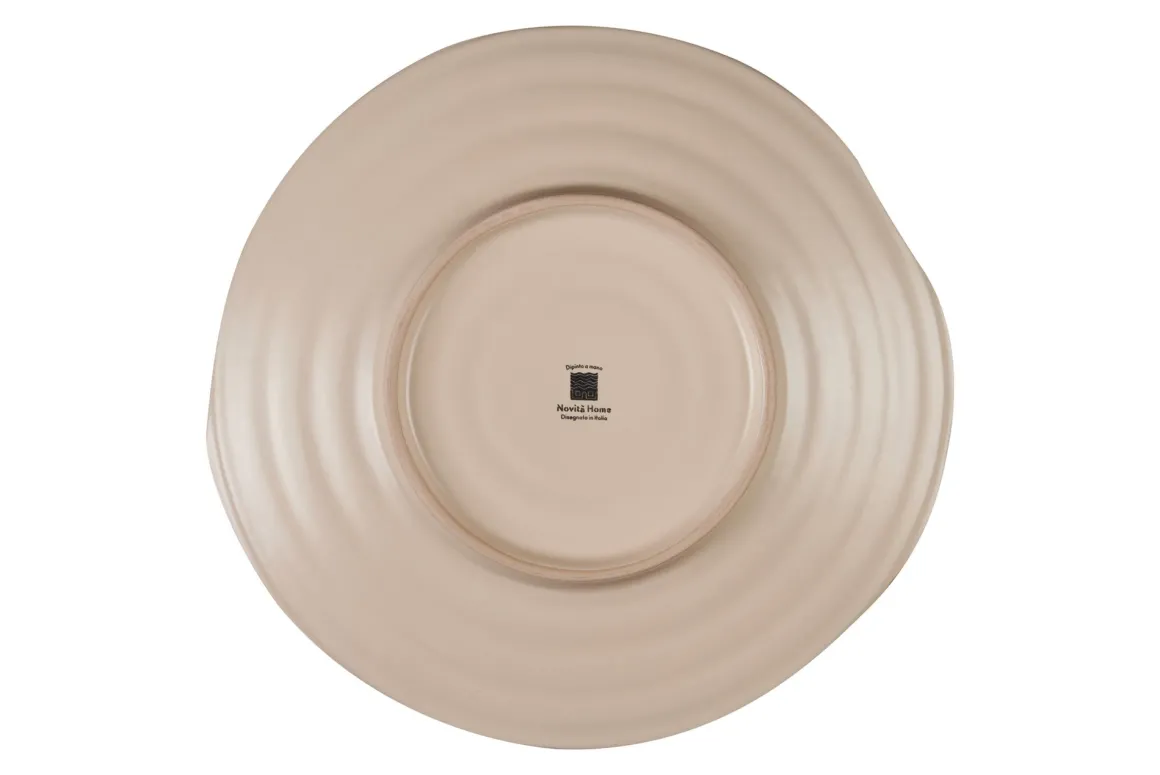 LINEA MEDITERRANEO - PIATTO PIANO TURCHESE IN GRES DIAM 28CM H 4CM