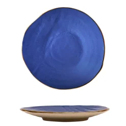LINEA MEDITERRANEO - PIATTO PIANO BLU IN GRES DIAM. 28CM H 4CM