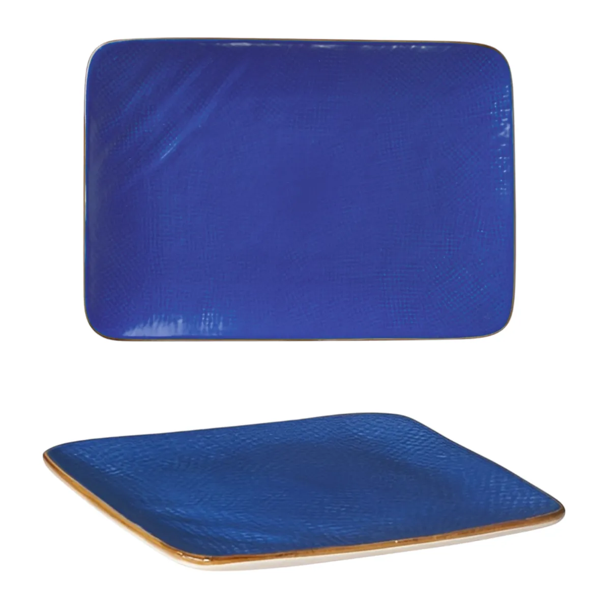 LINEA MEDITERRANEO - PIATTO RETTANGOLARE GRES BLU 27X19CM