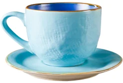LINEA MEDITERRANEO - TAZZA CON PIATTINO IN GRES 125ML ASSORTITO
