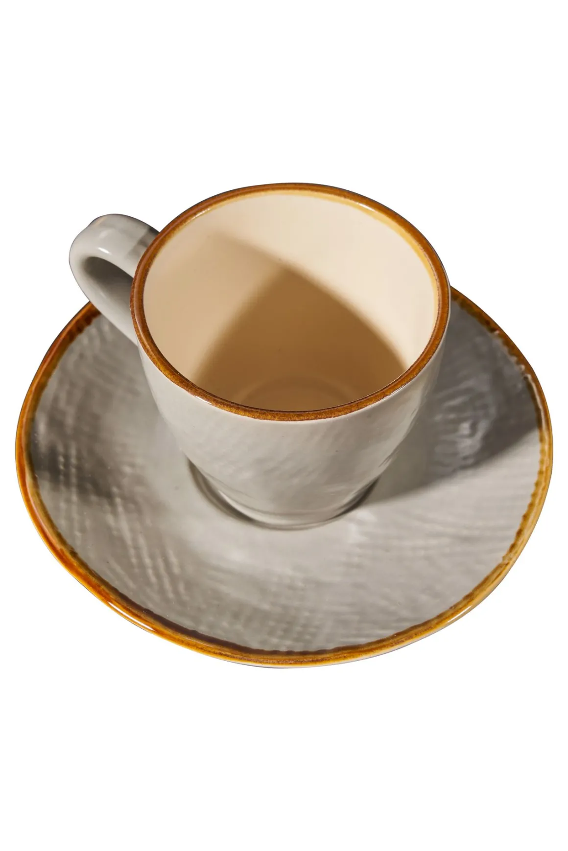 LINEA MEDITERRANEO - TAZZINA DA CAFFE IN GRES CON PIATTINO 50ML ASS.