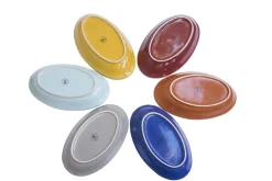 LINEA MEDITERRANEO - VASSOIO OVALE PICCOLO IN GRES 28X17X3CM ASSORTITO