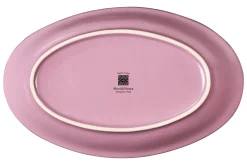 LINEA MEDITERRANEO - VASSOIO OVALE IN GRES ROSA 28X17CM H 3CM
