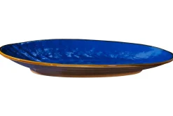 LINEA MEDITERRANEO - VASSOIO OVALE IN GRES 36X21CM H 5CM ASSORTITO