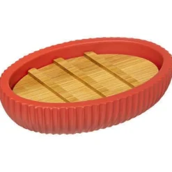 LINEA MODERN - PORTA SAPONE CORALLO E NATURALE