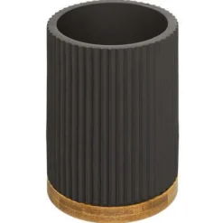 LINEA MODERN - PORTASCOPINO NERO E NATURALE