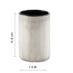 LINEA NAOMI - BICCHIERE PORTASPAZZOLINI STRIATO GRIGIO