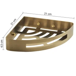 LINEA NERVA - MENSOLA PORTAOGGETTI ANGOLARE ORO MATT