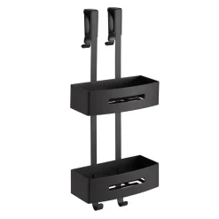 LINEA NERVA - MENSOLA PORTAOGGETTI PER DOCCIA 2P 24X58.4 H.18.7CM NERO MATT