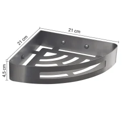 LINEA NERVA - PORTAOGGETTI DOCCIA ANGOL. CANNA DI FUCILE 21X21X4.5CM