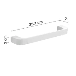 LINEA OUTLINE - PORTA ASCIUGAMANI CM 35 BIANCO MATT