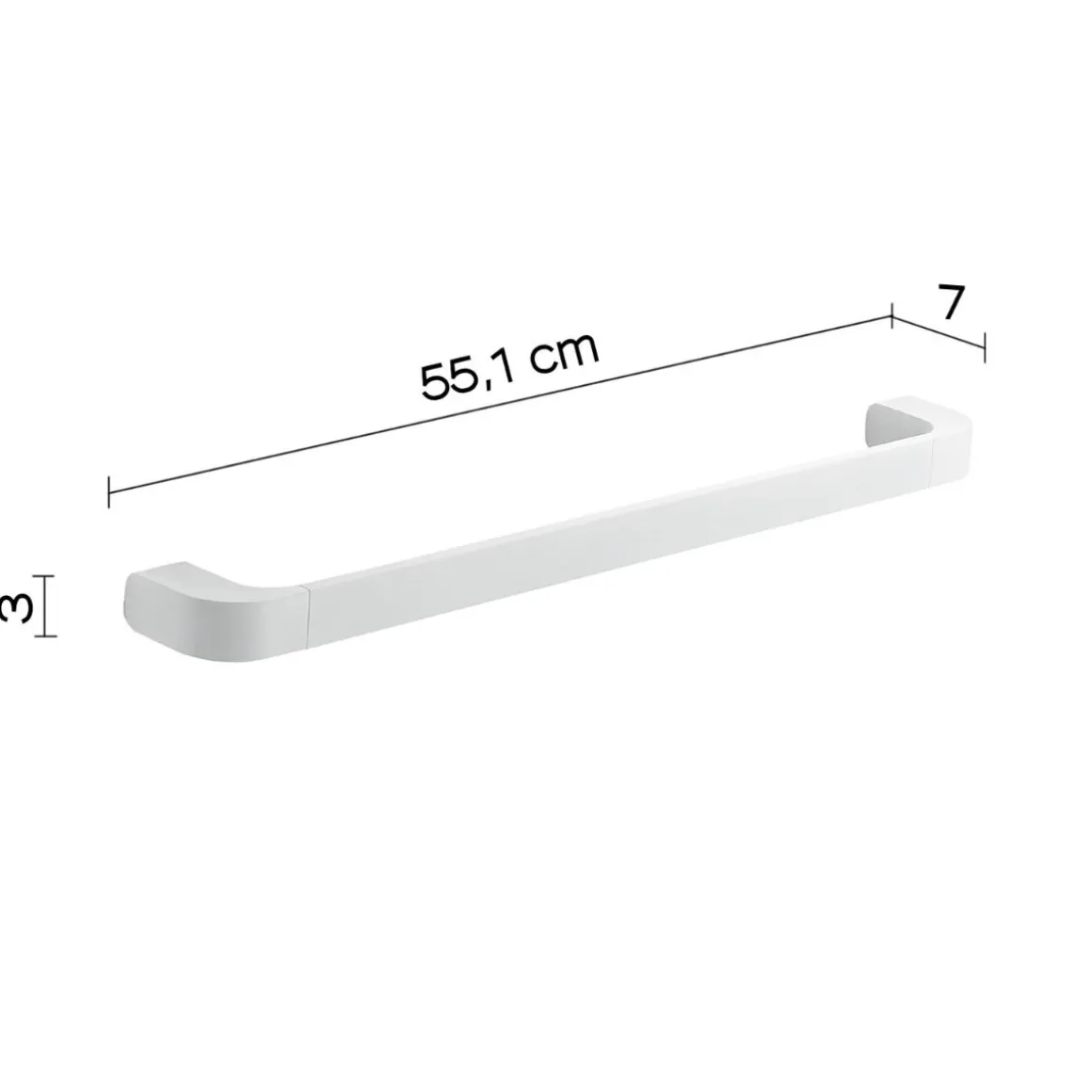 LINEA OUTLINE - PORTA ASCIUGAMANI CM 55 BIANCO MATT