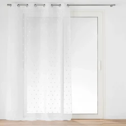 LINEA POMPINOU - TENDA CON OCCHIELLI 140X280CM BIANCO CON POMPONS: vendita online LINEA POMPINOU - TENDA CON OCCHIELLI 140X280CM BIANCO CON POMPONS in offerta