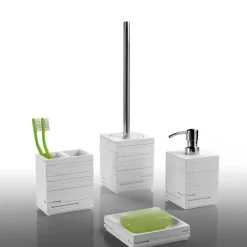 LINEA QUADROTTO - PORTA SAPONE BIANCO