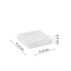 LINEA QUADROTTO - PORTA SAPONE BIANCO