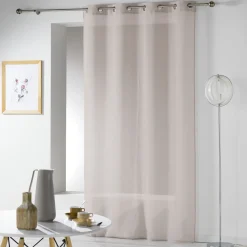 LINEA TELMA - TENDA CON OCCHIELLI IN STAMIGNA EFFETTO STROPICCIATO 140X280CM MARRONE: vendita online LINEA TELMA - TENDA CON OCCHIELLI IN STAMIGNA EFFETTO STROPICCIATO 140X280CM MARRONE in offerta