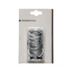 LINEA TENDENCIAS - SET 10 ANELLI PER TENDA IN METALLO CROMATO : vendita online LINEA TENDENCIAS - SET 10 ANELLI PER TENDA IN METALLO CROMATO in offerta