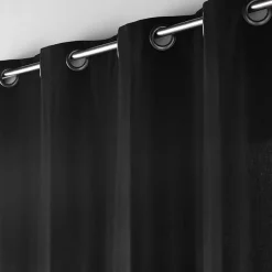 LINEA TWILY - TENDA CON OCCHIELLI IN COTONE/POLIESTERE 135X260CM NERO: vendita online LINEA TWILY - TENDA CON OCCHIELLI IN COTONE/POLIESTERE 135X260CM NERO in offerta