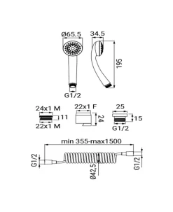 LINEA WENDY - KIT DUPLEX 1 GETTO CROMO