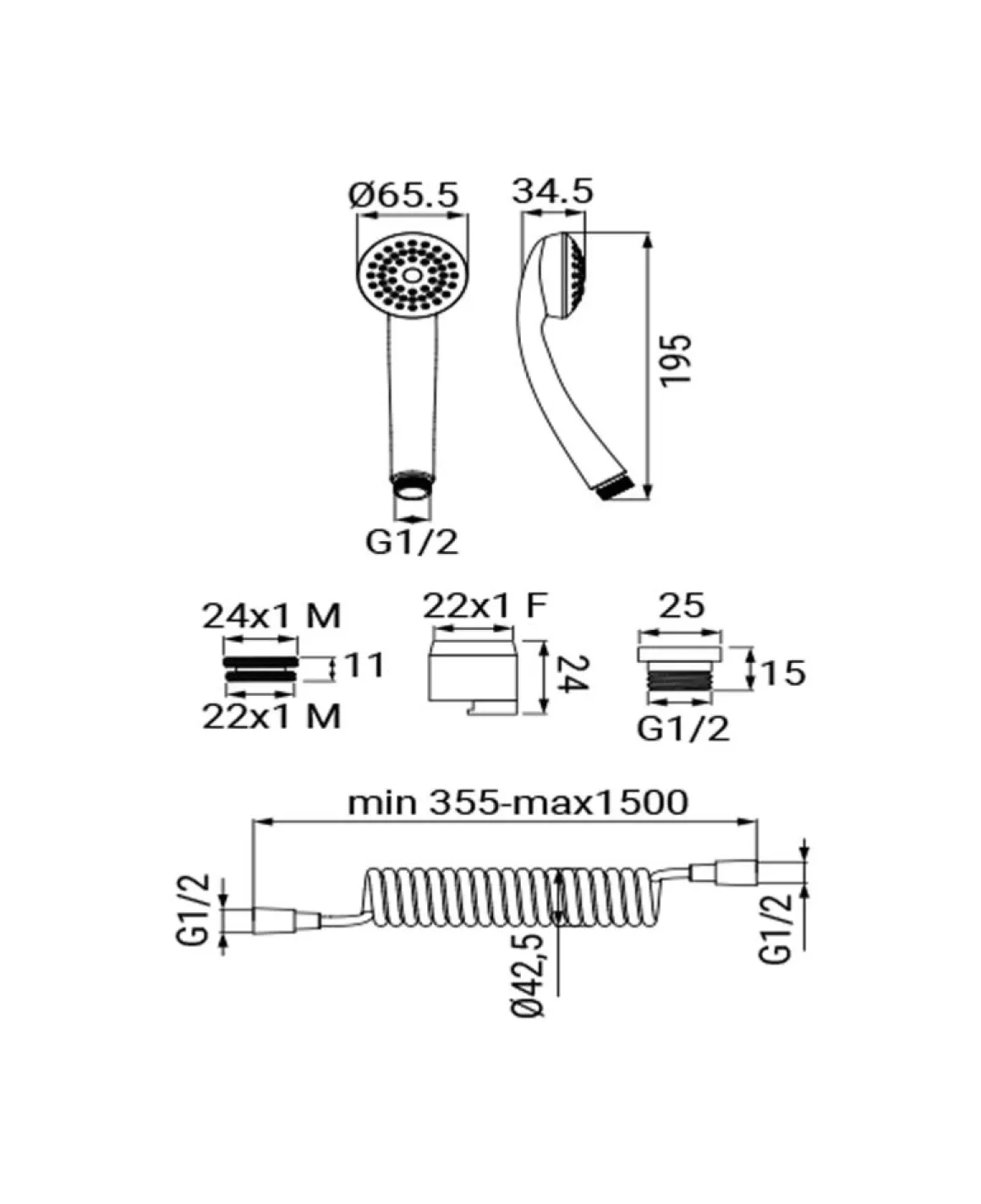 LINEA WENDY - KIT DUPLEX 1 GETTO CROMO