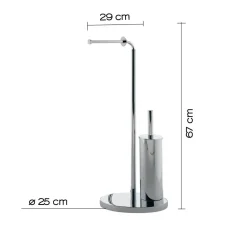LINEA WINNY - PIANTANA PORTAROTOLO/SCOPINO CROMO