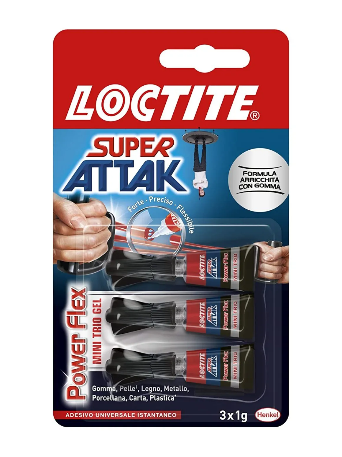 LOCTITE SUPER ATTAK POWER GEL MINI DOSI 3 TUBETTI DA 1gr: vendita online LOCTITE SUPER ATTAK POWER GEL MINI DOSI 3 TUBETTI DA 1gr in offerta