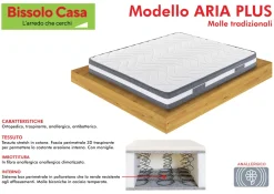 MATERASSO ARIA PLUS SINGOLO 80X190CM A MOLLE TRADIZIONALI