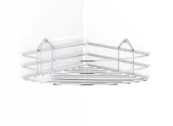 MENSOLA ANGOLARE PER DOCCIA CM 24X24 H.9 CROMO