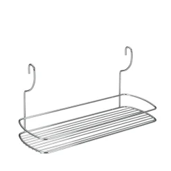 MENSOLA MEDIA 1 PIANO LONARDO IN FERRO CROMATO 35X13X19CM