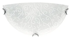 MEZZA PLAFONIERA RICAMO BIANCO D. 30CM : vendita online MEZZA PLAFONIERA RICAMO BIANCO D. 30CM in offerta