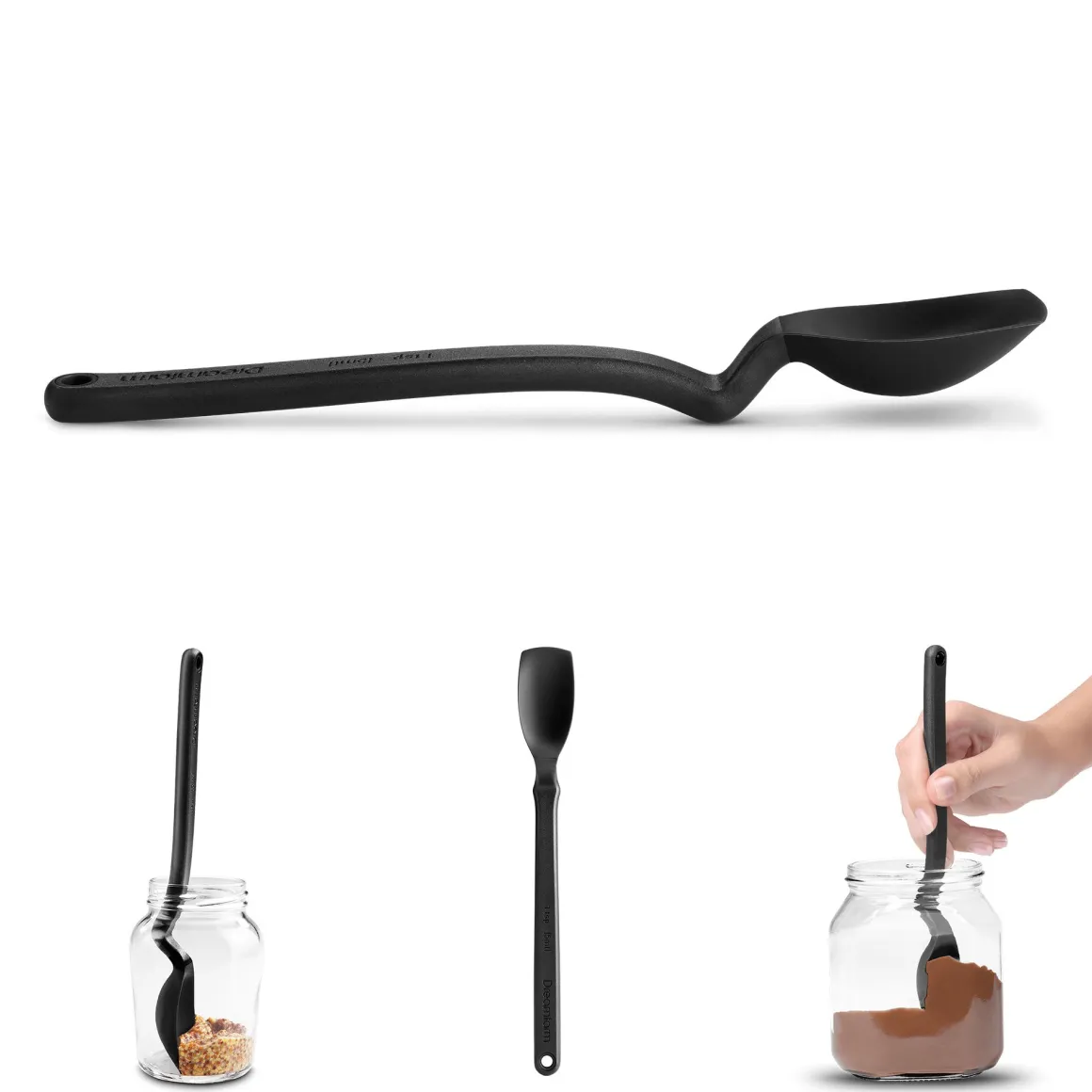 MINI SUPOON - CUCCHIAIO/RASCHIETTO NERO 20.2CM
