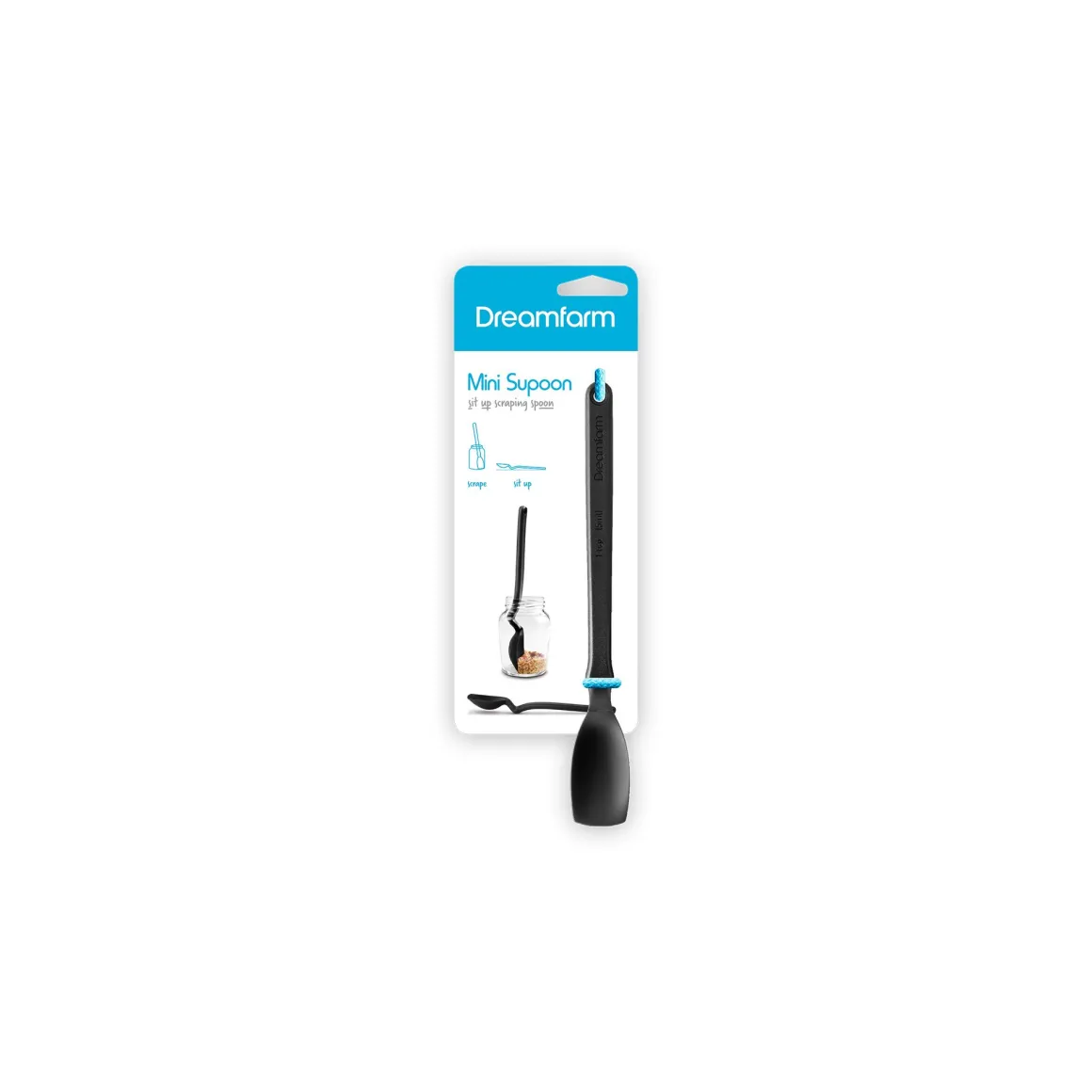 MINI SUPOON - CUCCHIAIO/RASCHIETTO NERO 20.2CM