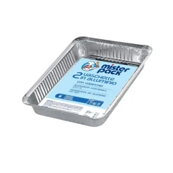 MISTERPACK - SET 2 VASCHETTE CON COPERCHIO IN ALLUMINIO 6 PORZIONI