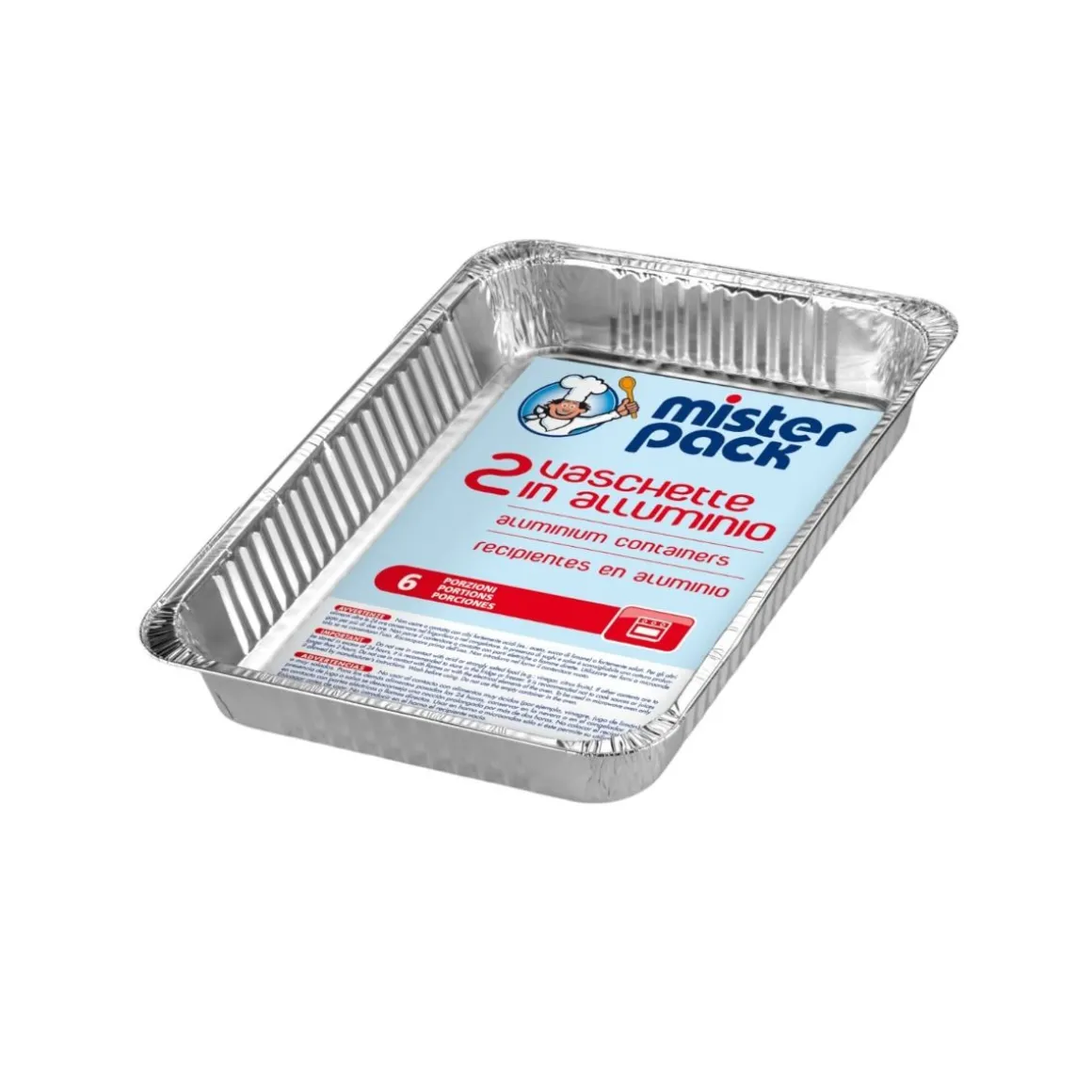 MISTERPACK - SET 2 VASCHETTE IN ALLUMINIO 6 PORZIONI