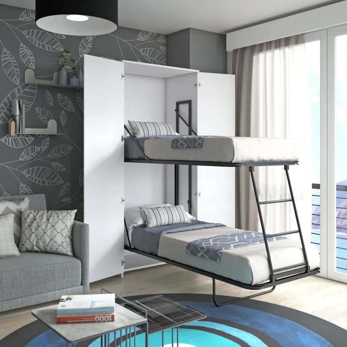 Mobile letto a castello art. 569 a scomparsa: vendita online letto a scomparsa in offerta
