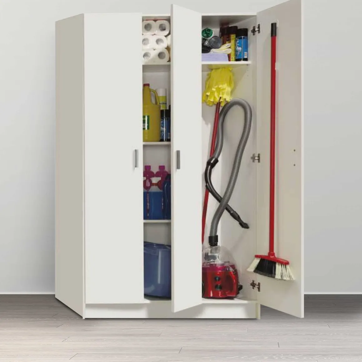 Mobile multiuso tutto in laminato bianco opaco - BissoloCasa