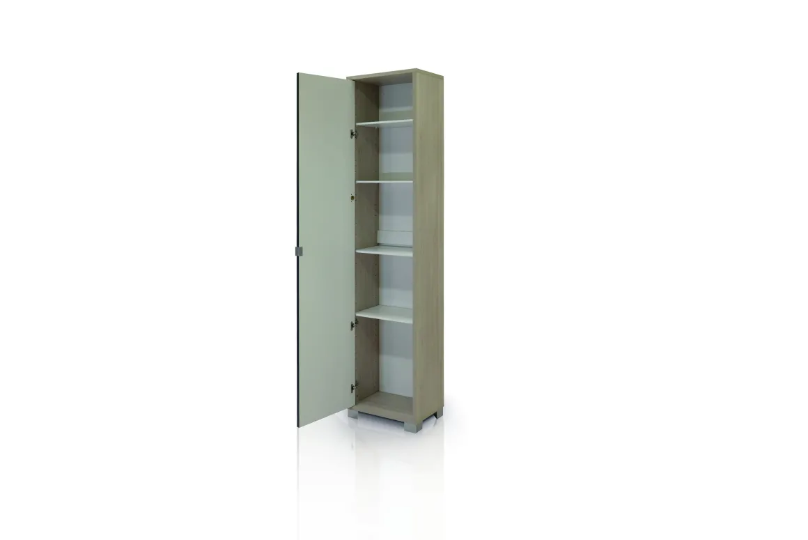 Mobile a colonna in offerta: colonna finitura olmo ad una anta a specchio 190cm