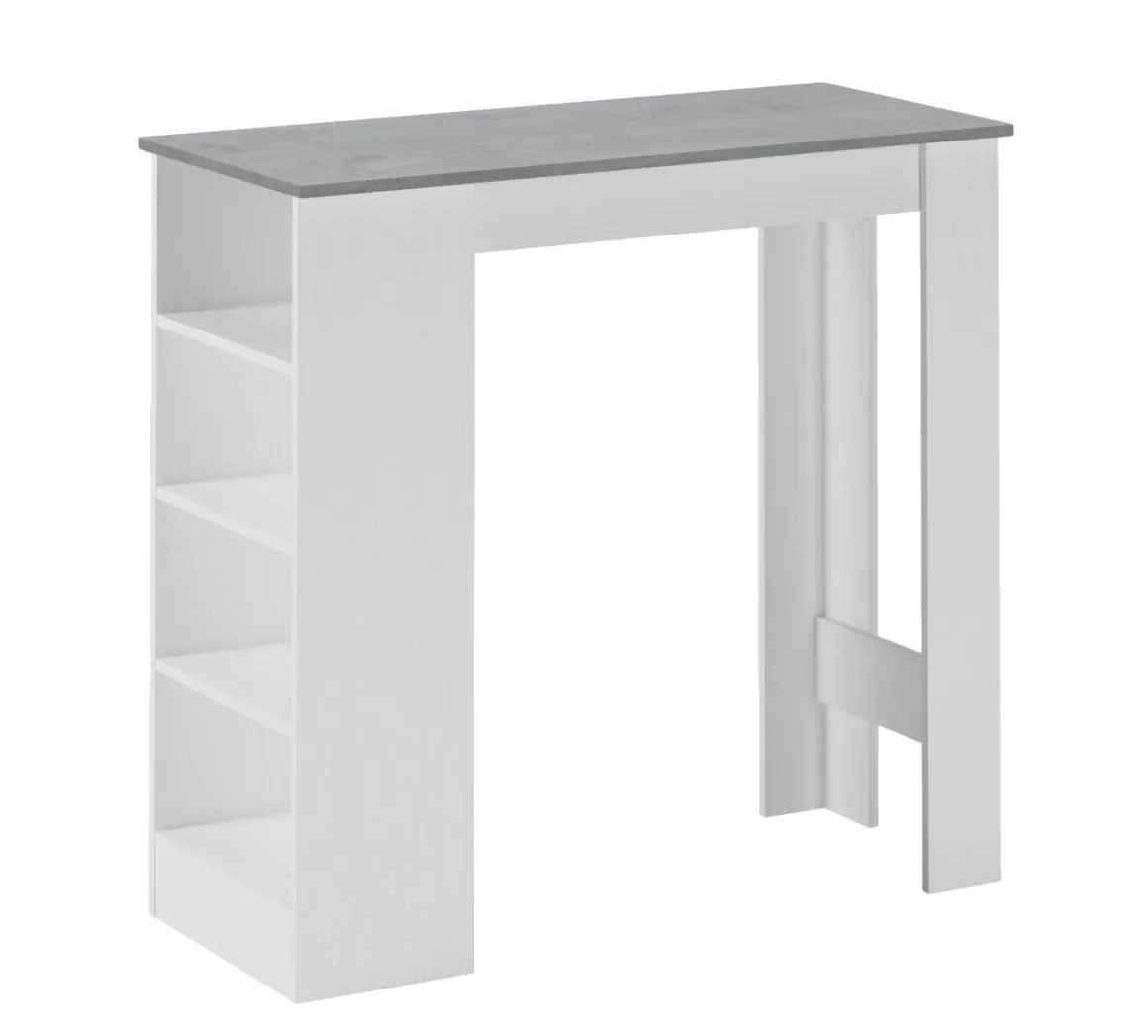 MOBILE BAR TONY CON LIBRERIA BIANCO E BETON: vendita online MOBILE BAR TONY CON LIBRERIA BIANCO E BETON in offerta