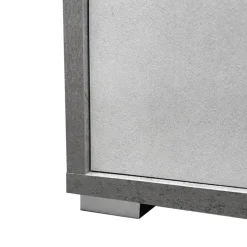 Mobile basso in laminato cemento e bianco