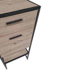 MOBILE CM 40X33 H.91 ROVERE NODATO E METALLO NERO in vendita online